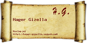 Hager Gizella névjegykártya