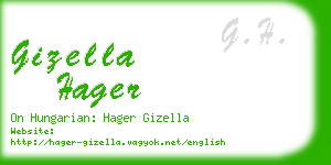 gizella hager business card